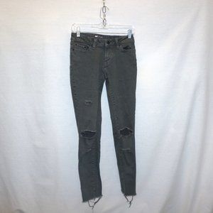 LEVI'S 535 Leggings Gray Destroyed 5 Junior